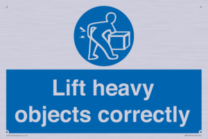 Lift heavy objects correctly